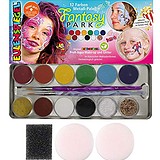 EULENSPIEGEL Fantasy Park Metall Palette - PROFESSZIONÁLIS VÍZBÁZISÚ ARCFESTÉK ÉS TESTFESTÉK PALETTA  + ECSETEK 